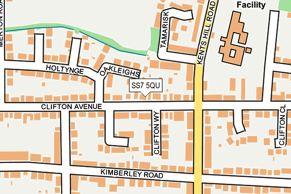 SS7 5QU map - OS OpenMap – Local (Ordnance Survey)