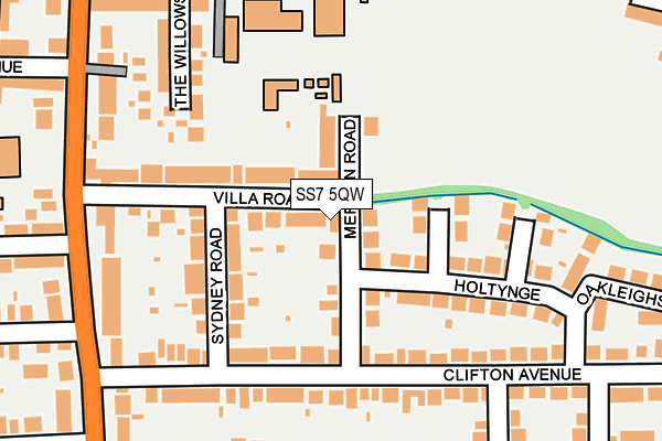 SS7 5QW map - OS OpenMap – Local (Ordnance Survey)