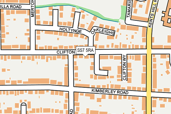 SS7 5RA map - OS OpenMap – Local (Ordnance Survey)