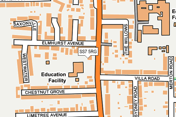 SS7 5RG map - OS OpenMap – Local (Ordnance Survey)
