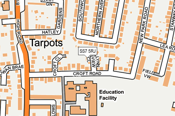 SS7 5RJ map - OS OpenMap – Local (Ordnance Survey)