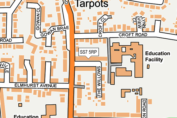 SS7 5RP map - OS OpenMap – Local (Ordnance Survey)