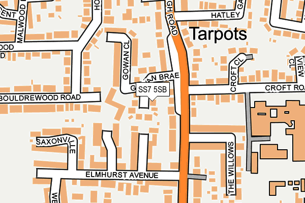 SS7 5SB map - OS OpenMap – Local (Ordnance Survey)