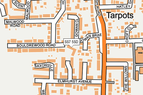 SS7 5SD map - OS OpenMap – Local (Ordnance Survey)