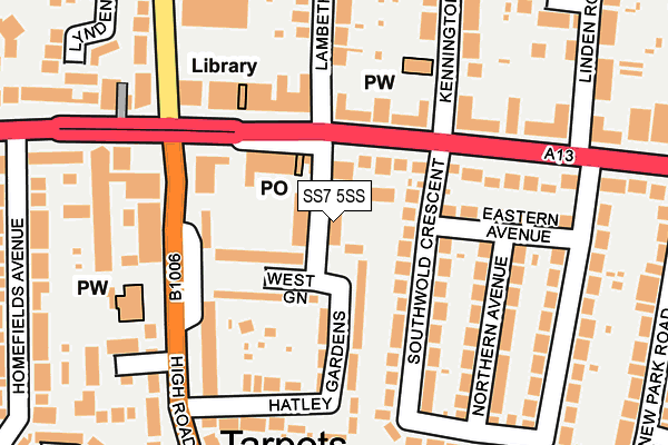 SS7 5SS map - OS OpenMap – Local (Ordnance Survey)