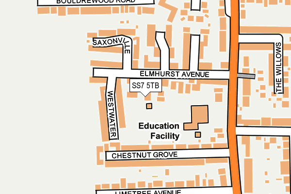 SS7 5TB map - OS OpenMap – Local (Ordnance Survey)