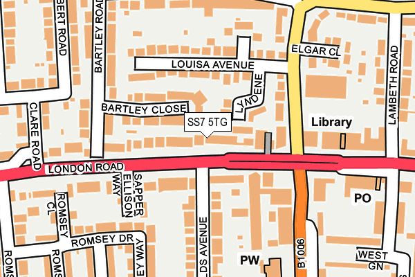 SS7 5TG map - OS OpenMap – Local (Ordnance Survey)