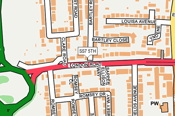 SS7 5TH map - OS OpenMap – Local (Ordnance Survey)