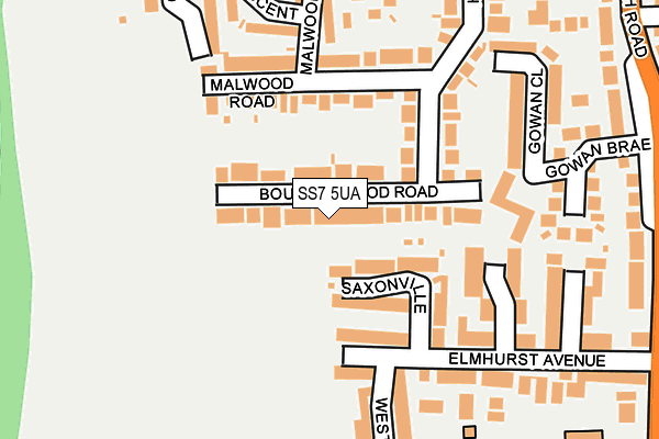 SS7 5UA map - OS OpenMap – Local (Ordnance Survey)