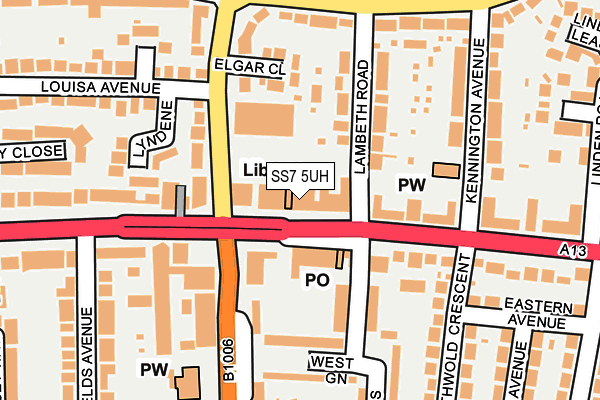 SS7 5UH map - OS OpenMap – Local (Ordnance Survey)