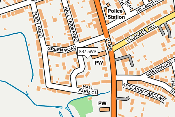 SS7 5WS map - OS OpenMap – Local (Ordnance Survey)