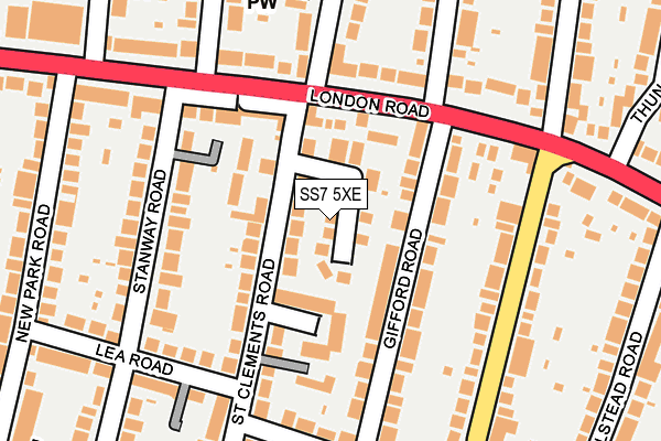 SS7 5XE map - OS OpenMap – Local (Ordnance Survey)