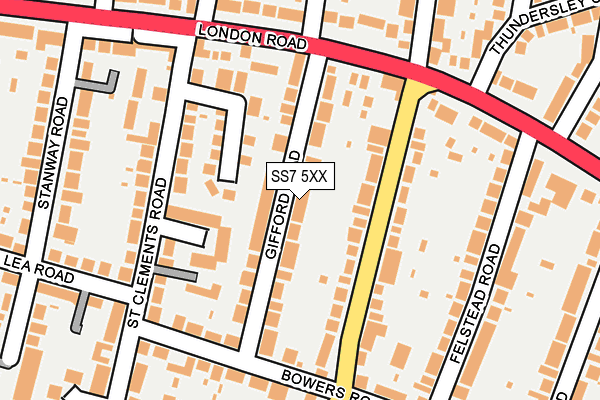 SS7 5XX map - OS OpenMap – Local (Ordnance Survey)