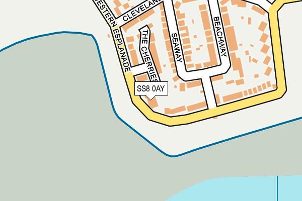 SS8 0AY map - OS OpenMap – Local (Ordnance Survey)