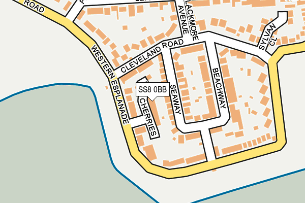 SS8 0BB map - OS OpenMap – Local (Ordnance Survey)