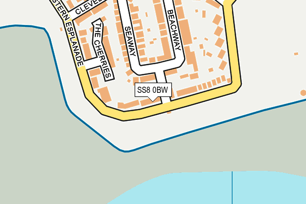 SS8 0BW map - OS OpenMap – Local (Ordnance Survey)