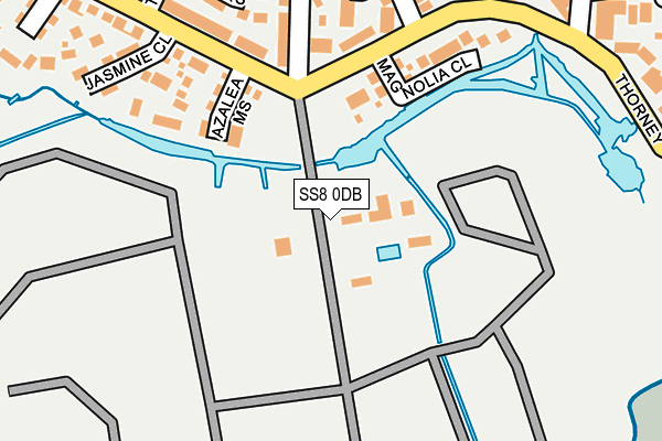 SS8 0DB map - OS OpenMap – Local (Ordnance Survey)