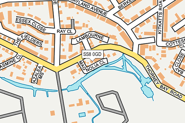 SS8 0GD map - OS OpenMap – Local (Ordnance Survey)