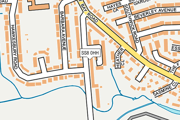 SS8 0HH map - OS OpenMap – Local (Ordnance Survey)