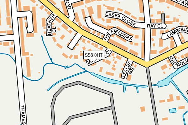 SS8 0HT map - OS OpenMap – Local (Ordnance Survey)
