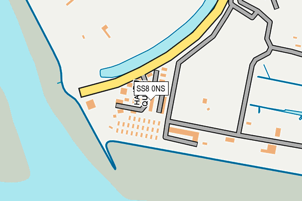 SS8 0NS map - OS OpenMap – Local (Ordnance Survey)