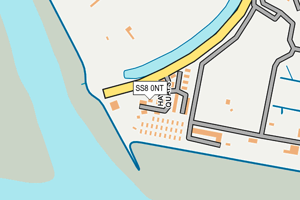 SS8 0NT map - OS OpenMap – Local (Ordnance Survey)