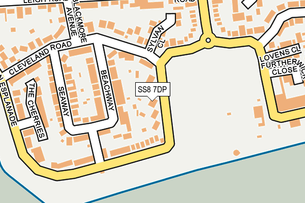 SS8 7DP map - OS OpenMap – Local (Ordnance Survey)