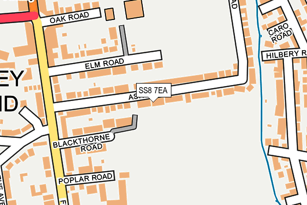SS8 7EA map - OS OpenMap – Local (Ordnance Survey)