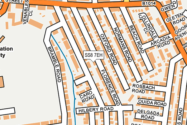 SS8 7EH map - OS OpenMap – Local (Ordnance Survey)