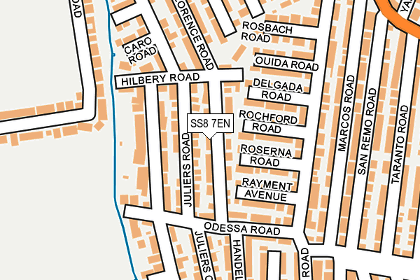SS8 7EN map - OS OpenMap – Local (Ordnance Survey)