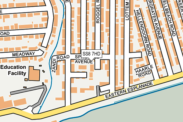 SS8 7HD map - OS OpenMap – Local (Ordnance Survey)