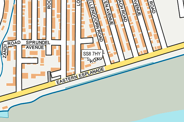SS8 7HY map - OS OpenMap – Local (Ordnance Survey)