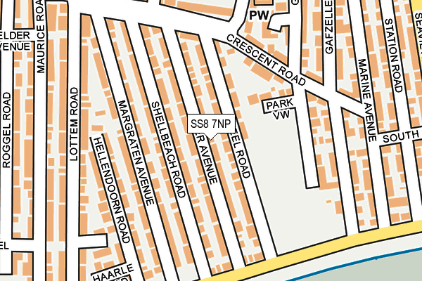 SS8 7NP map - OS OpenMap – Local (Ordnance Survey)