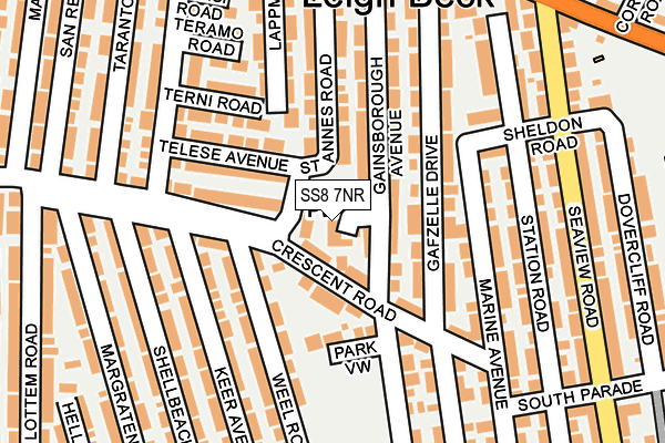 SS8 7NR map - OS OpenMap – Local (Ordnance Survey)
