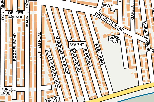 SS8 7NT map - OS OpenMap – Local (Ordnance Survey)