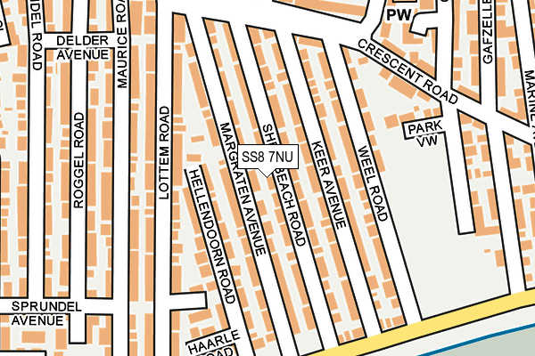 SS8 7NU map - OS OpenMap – Local (Ordnance Survey)