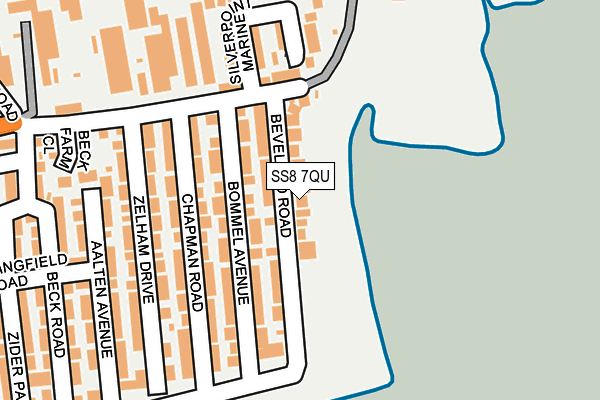 SS8 7QU map - OS OpenMap – Local (Ordnance Survey)