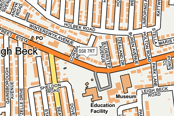 SS8 7RT map - OS OpenMap – Local (Ordnance Survey)