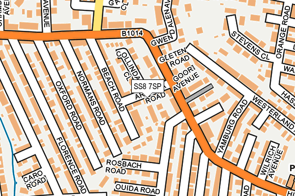 SS8 7SP map - OS OpenMap – Local (Ordnance Survey)