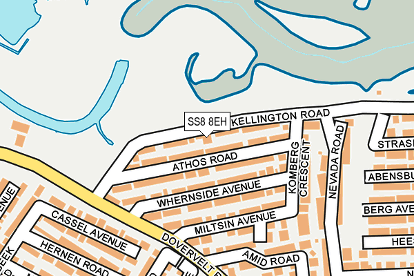 SS8 8EH map - OS OpenMap – Local (Ordnance Survey)