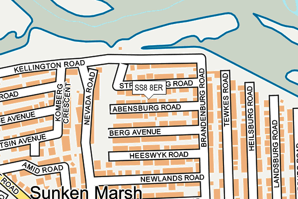 SS8 8ER map - OS OpenMap – Local (Ordnance Survey)