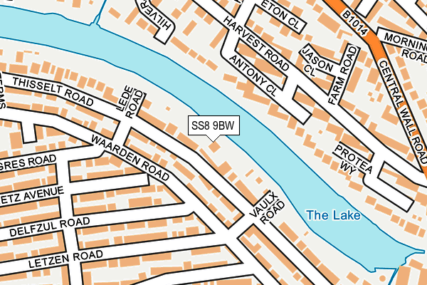 SS8 9BW map - OS OpenMap – Local (Ordnance Survey)