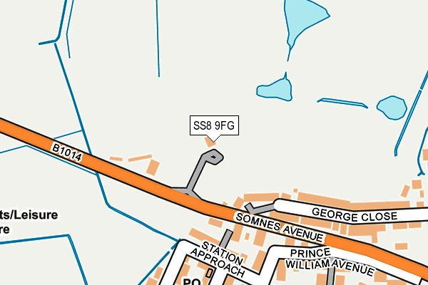 SS8 9FG map - OS OpenMap – Local (Ordnance Survey)