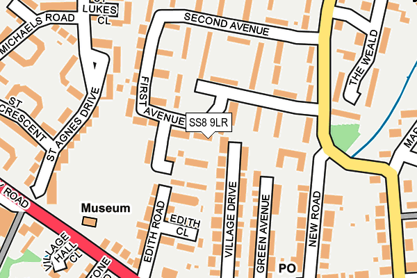 SS8 9LR map - OS OpenMap – Local (Ordnance Survey)