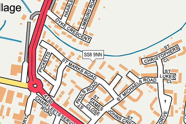 SS8 9NN map - OS OpenMap – Local (Ordnance Survey)