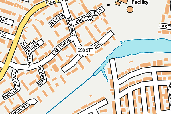 SS8 9TT map - OS OpenMap – Local (Ordnance Survey)