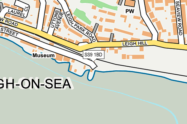 SS9 1BD map - OS OpenMap – Local (Ordnance Survey)