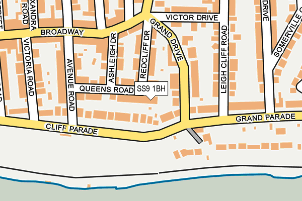 SS9 1BH map - OS OpenMap – Local (Ordnance Survey)