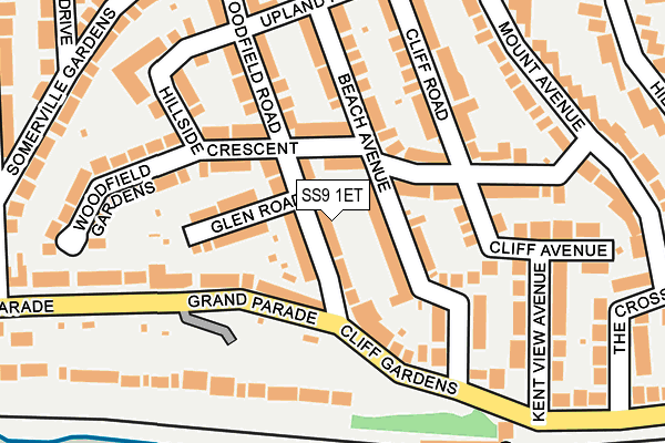 SS9 1ET map - OS OpenMap – Local (Ordnance Survey)