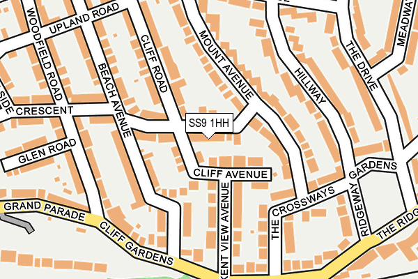 SS9 1HH map - OS OpenMap – Local (Ordnance Survey)